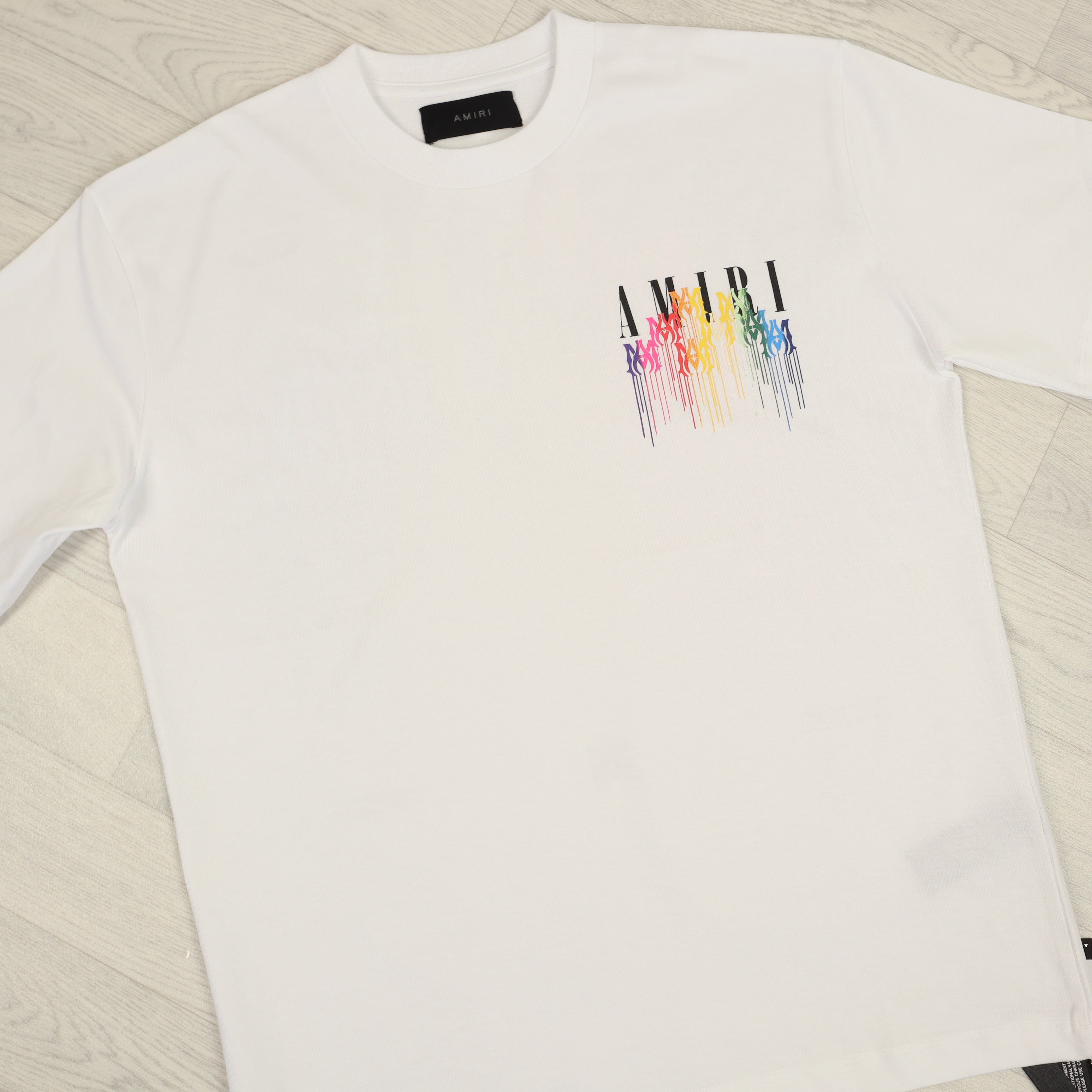 AMIRI white Cotton Paint Drip T-Shirt
