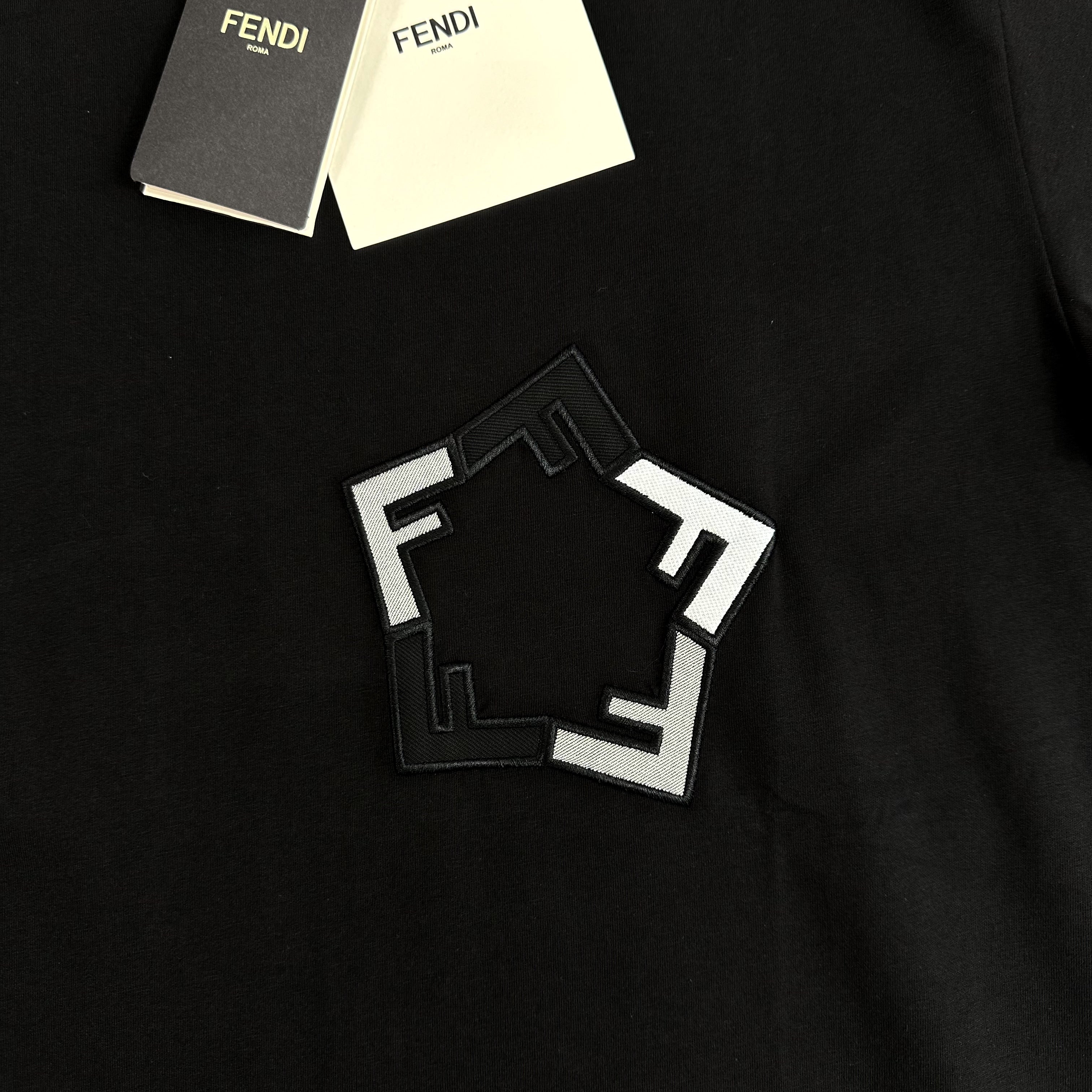 Repeated F Embroidered Tshirt