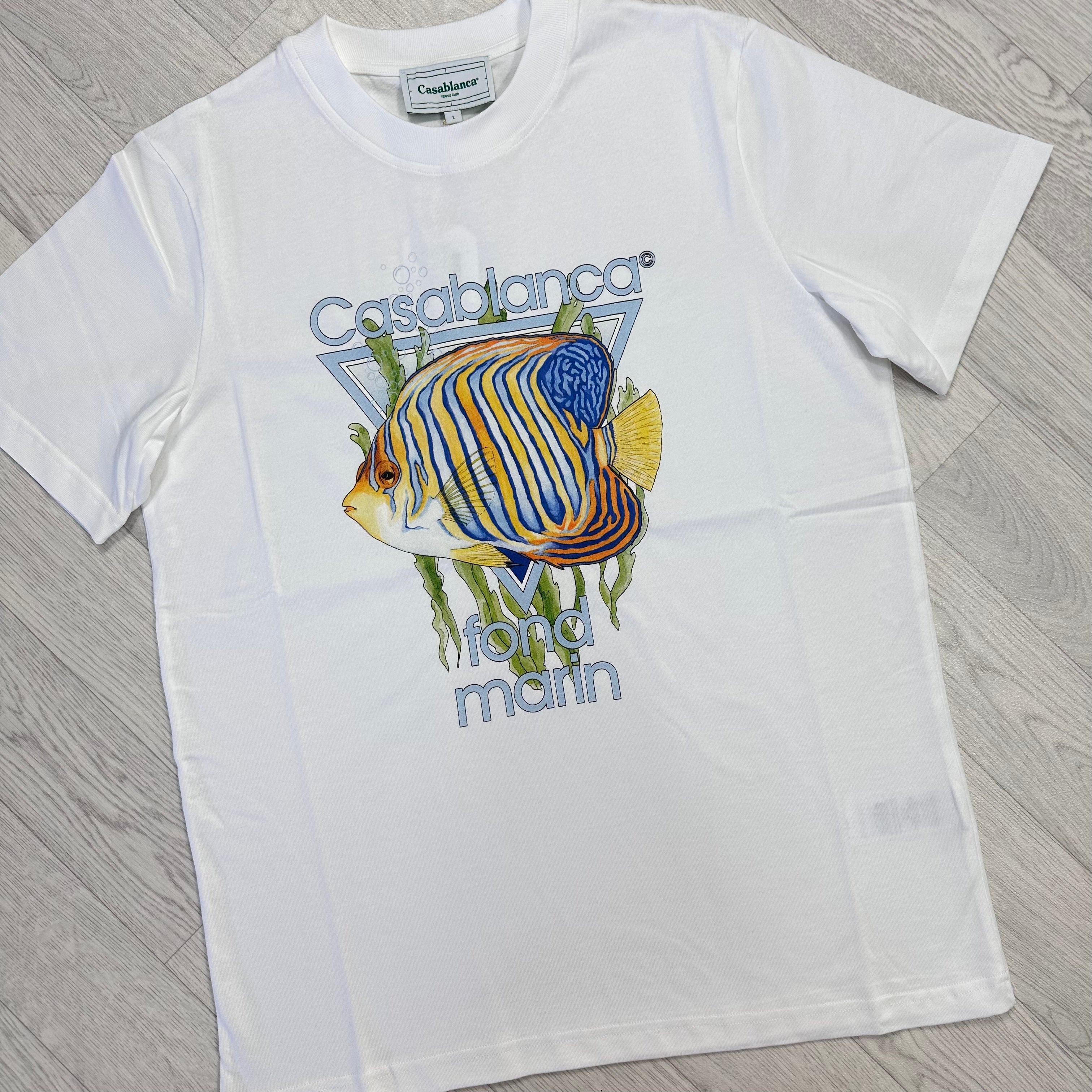Fond Marin Print T-shirt White