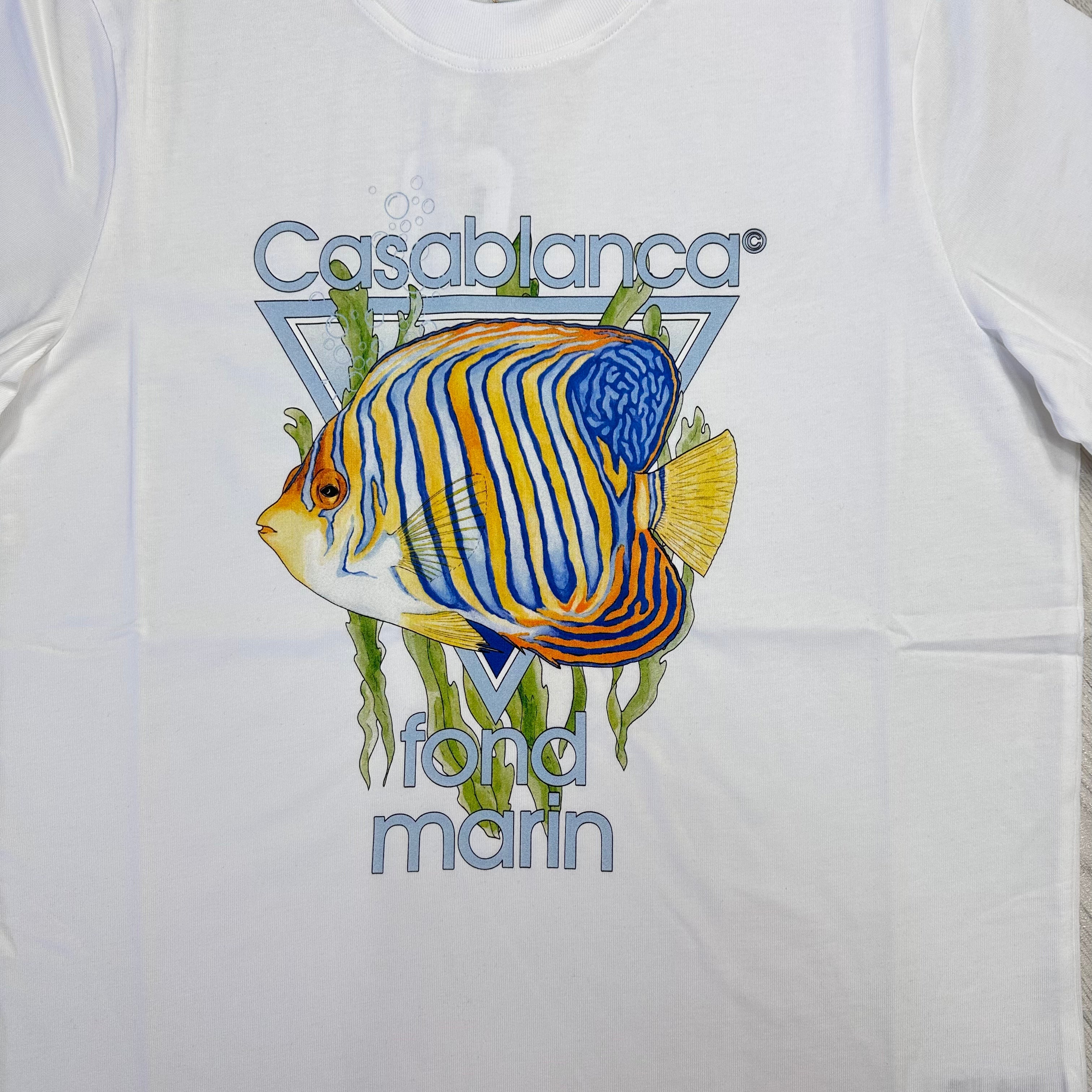 Fond Marin Print T-shirt White