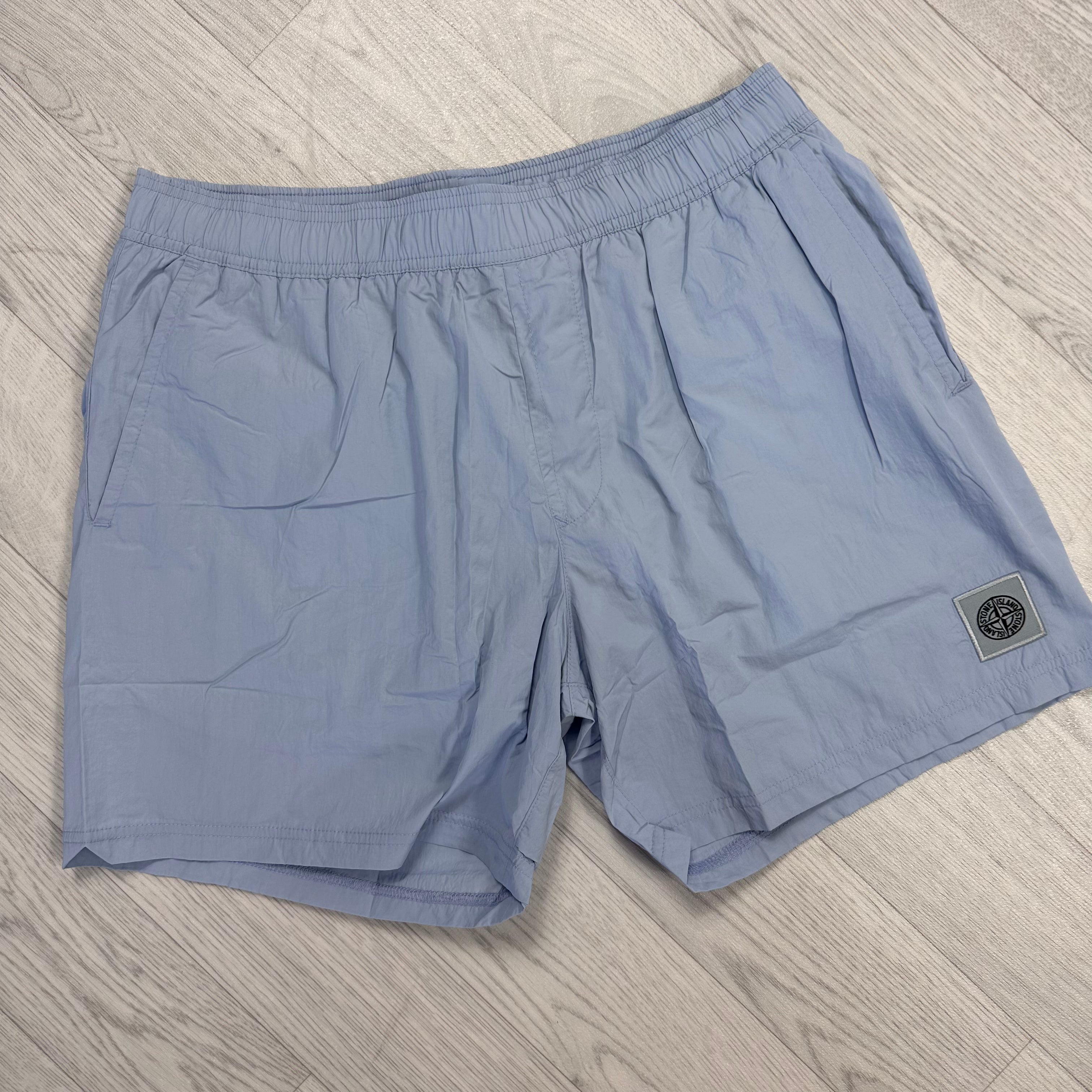 Logo Patch Swim Shorts Blue