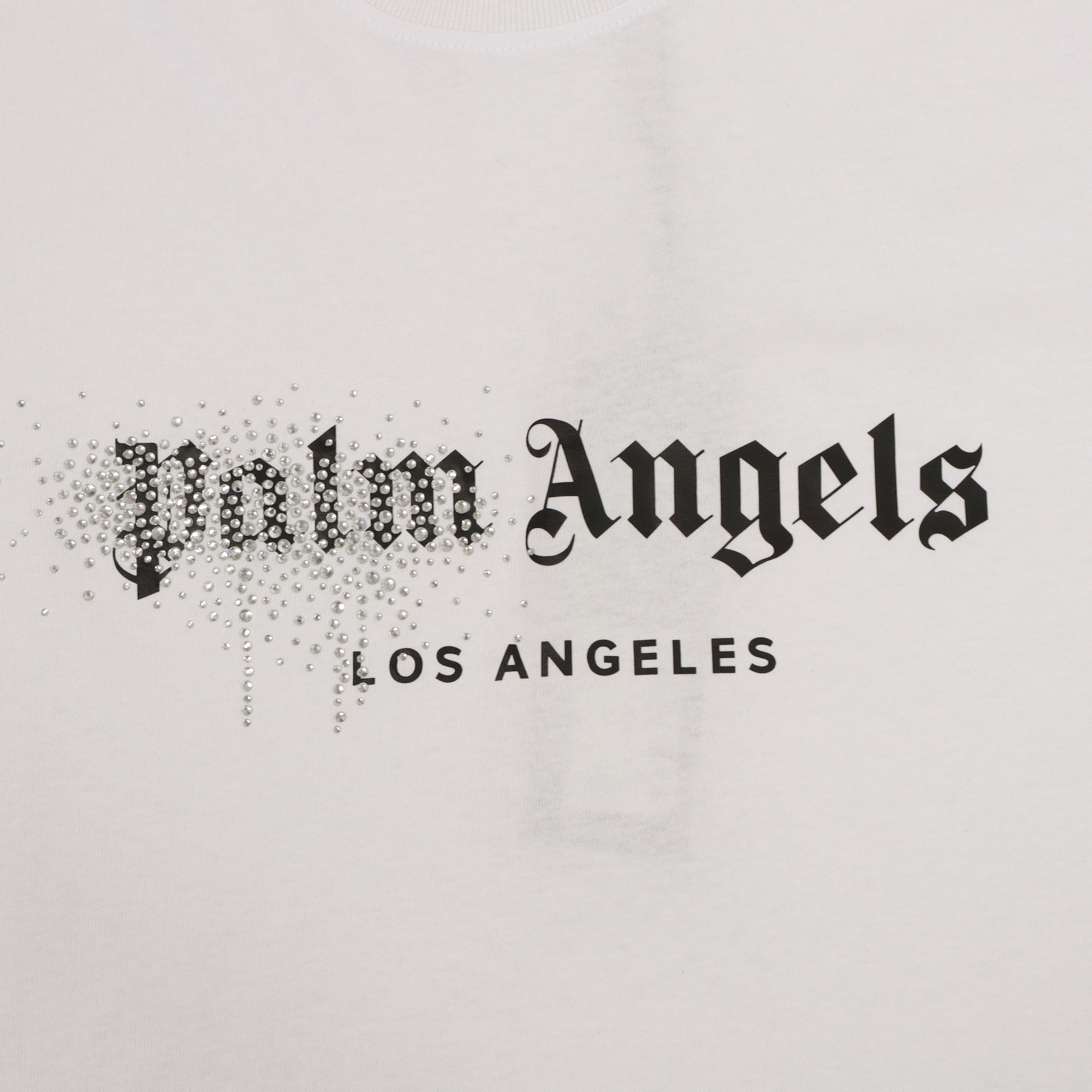 White Los Angeles Rhinestone T-Shirt
