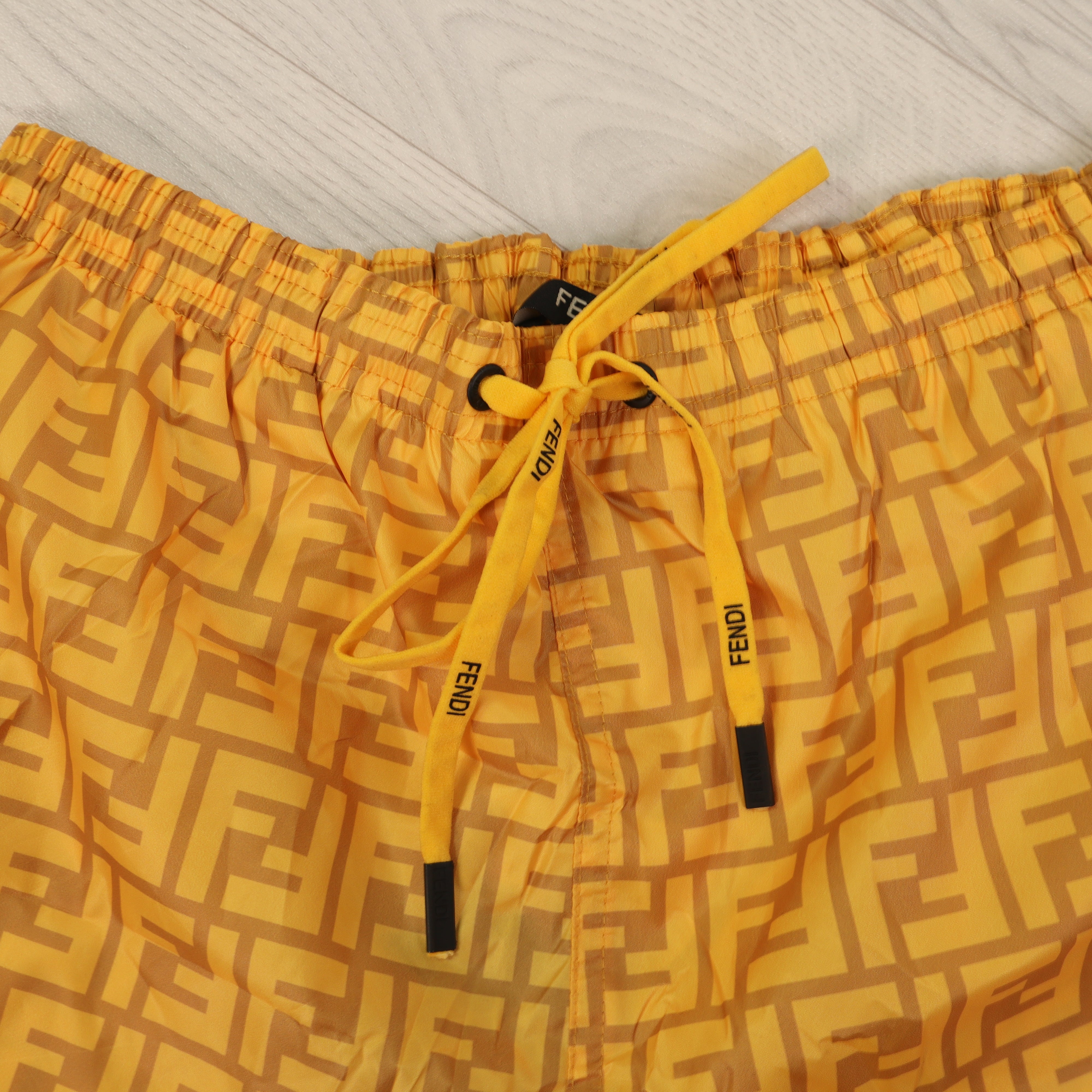 FF Monogram Swim Shorts Yellow