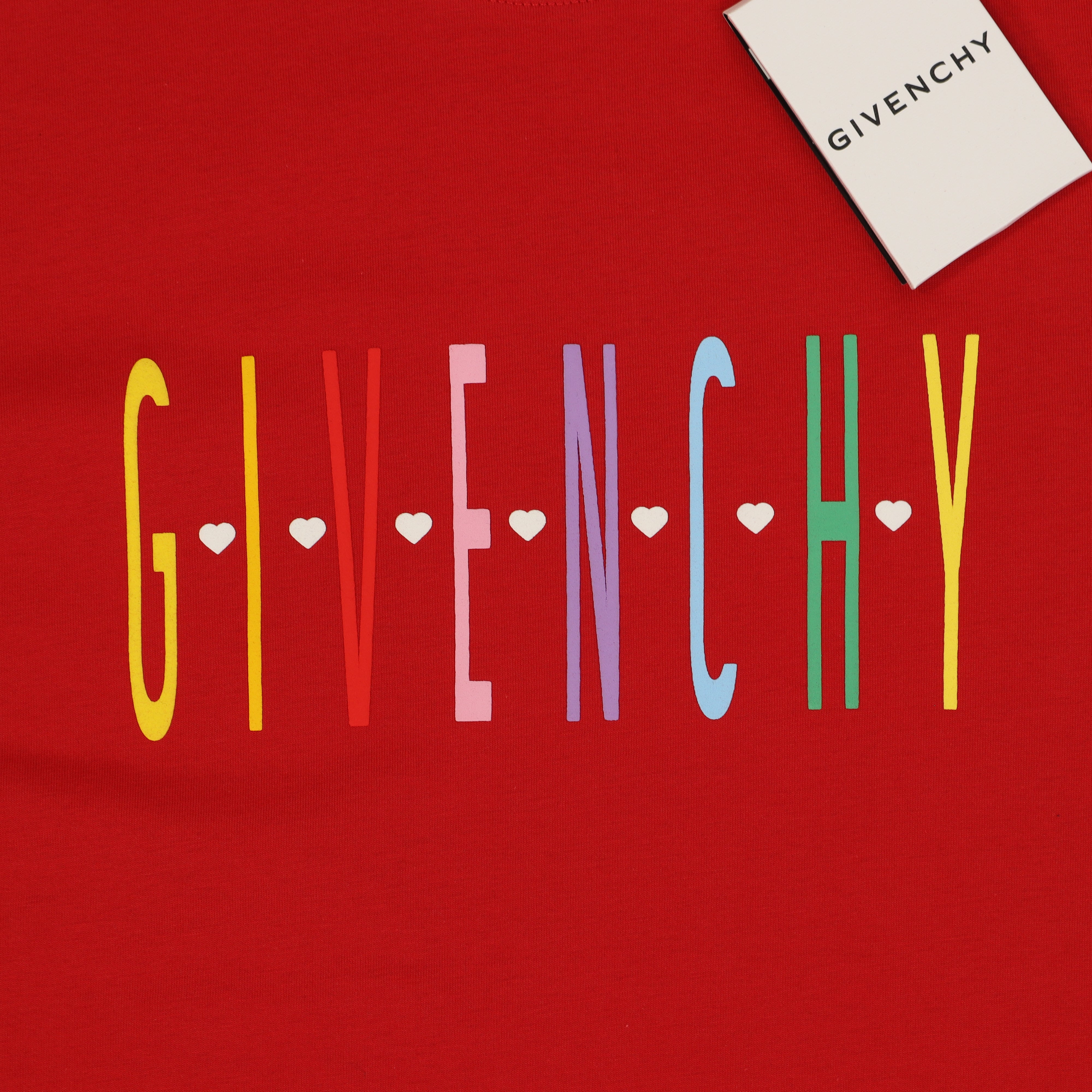 Multicoloured Logo Tee Red