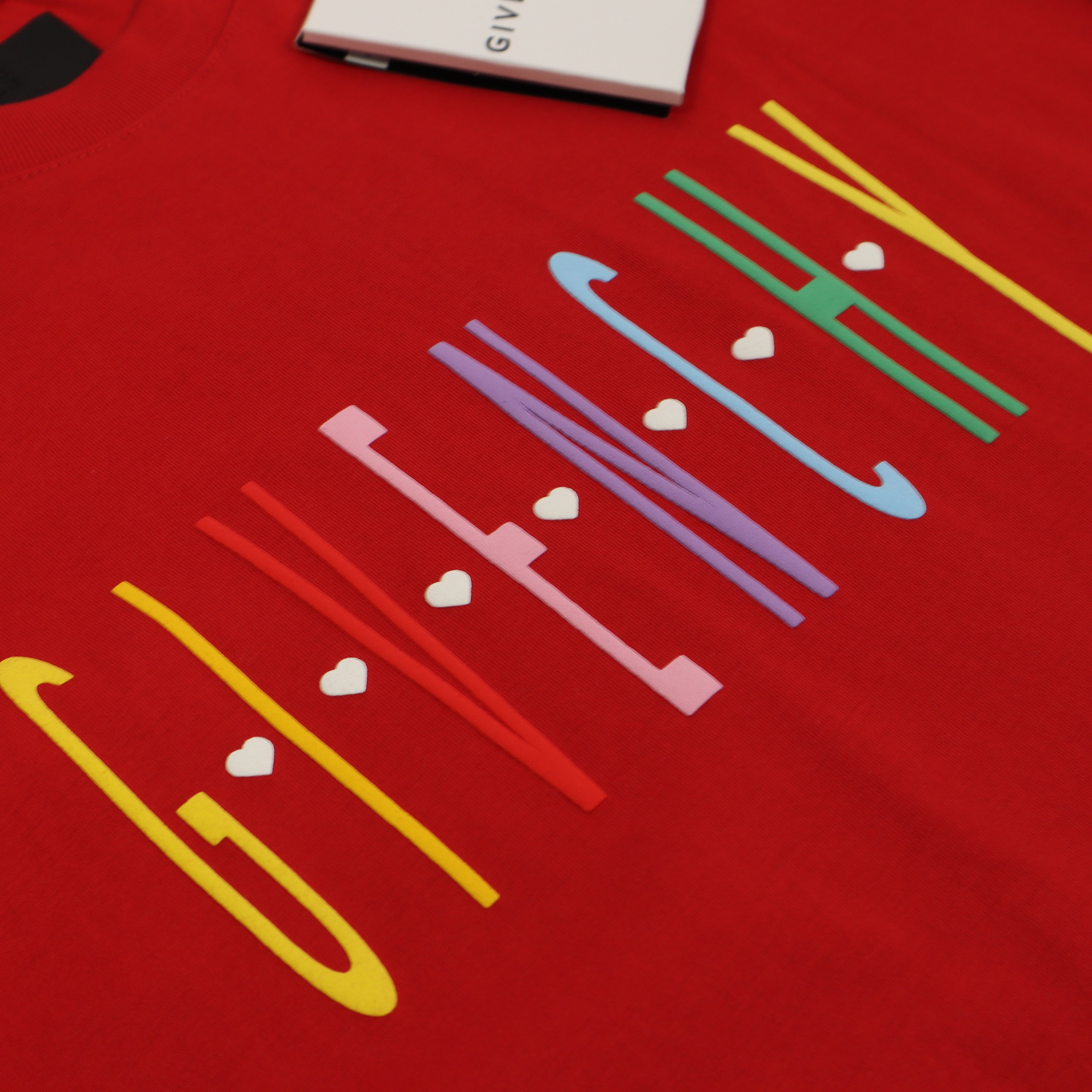 Multicoloured Logo Tee Red