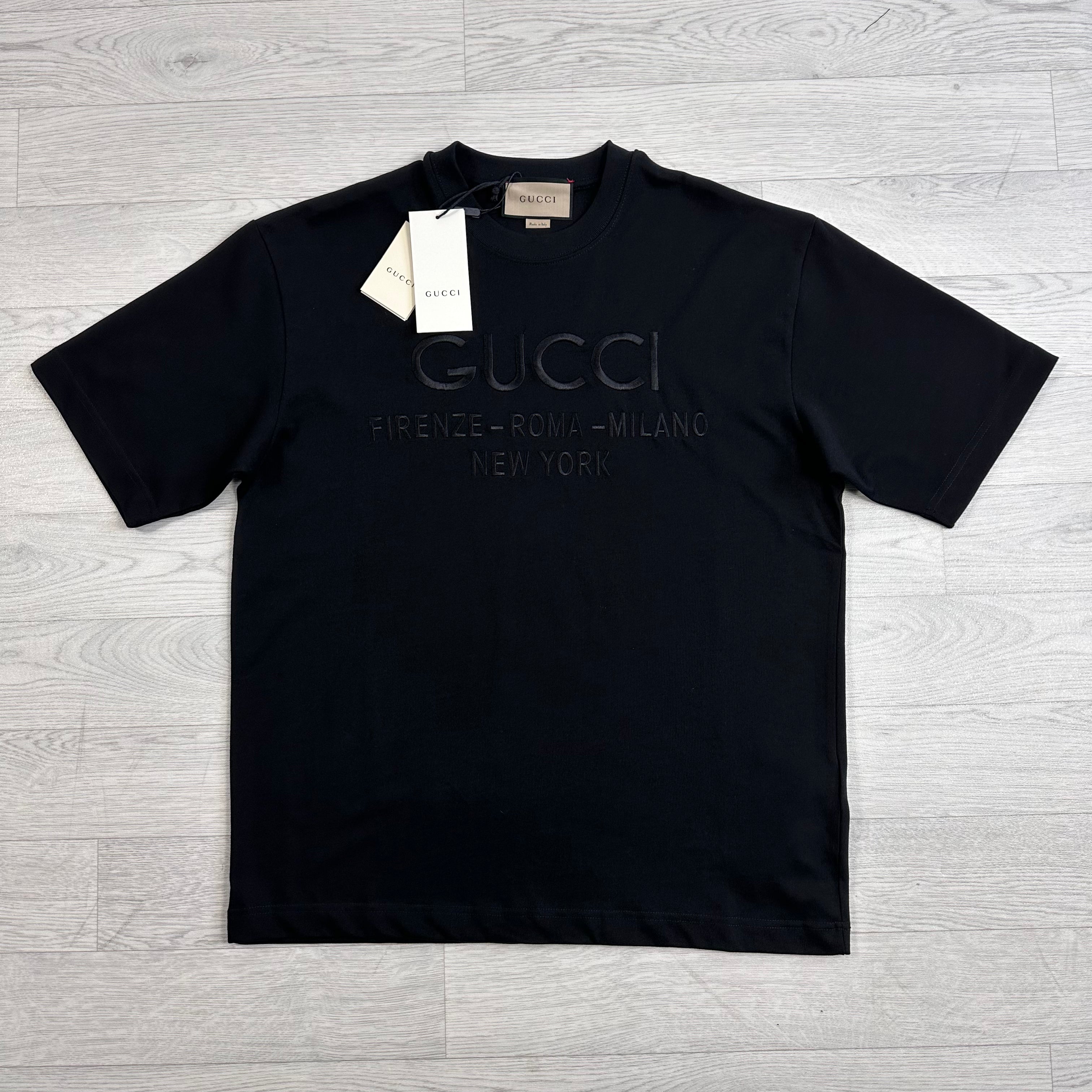 Firenze Embroidered T-shirt Black