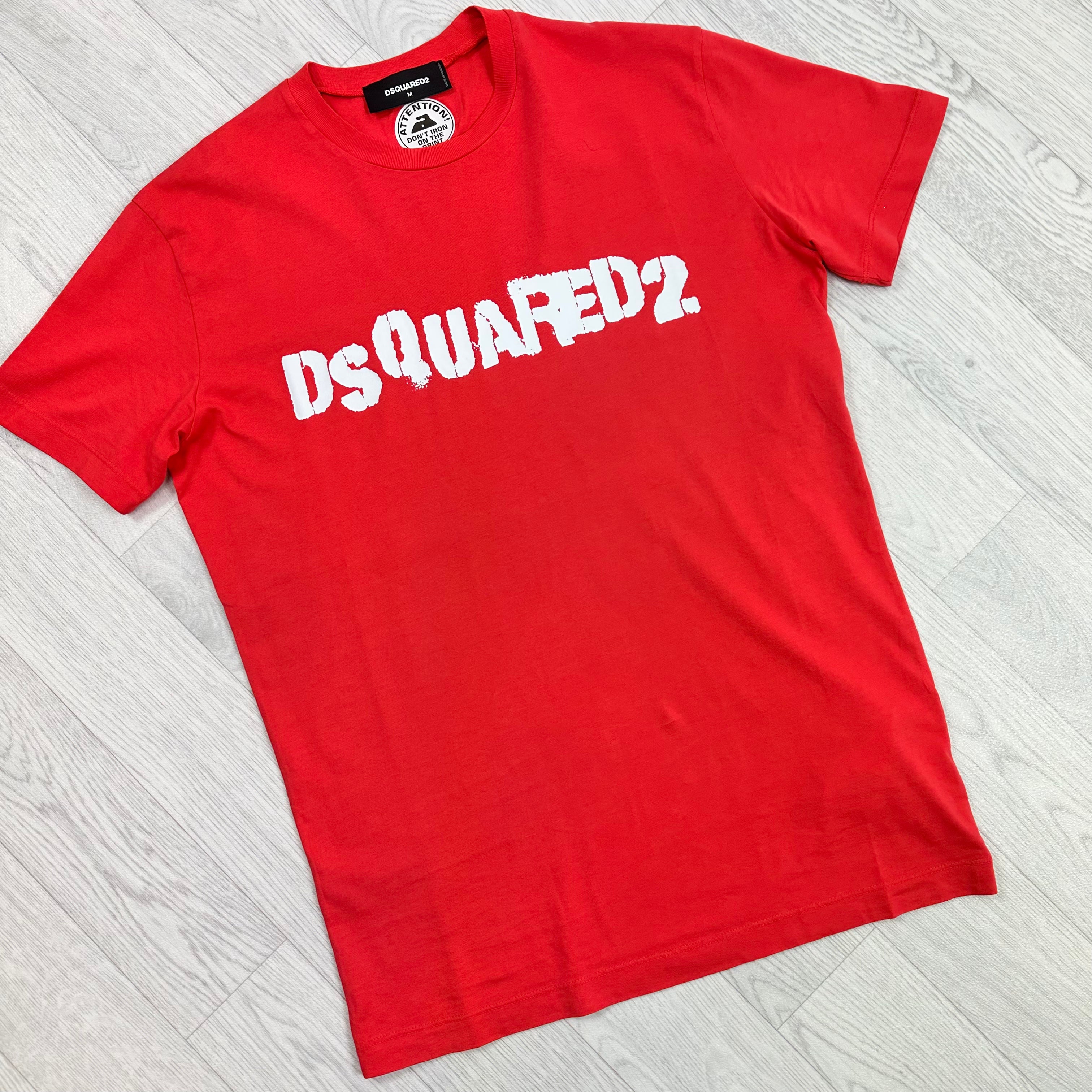 Red Cotton Logo T-Shirt.