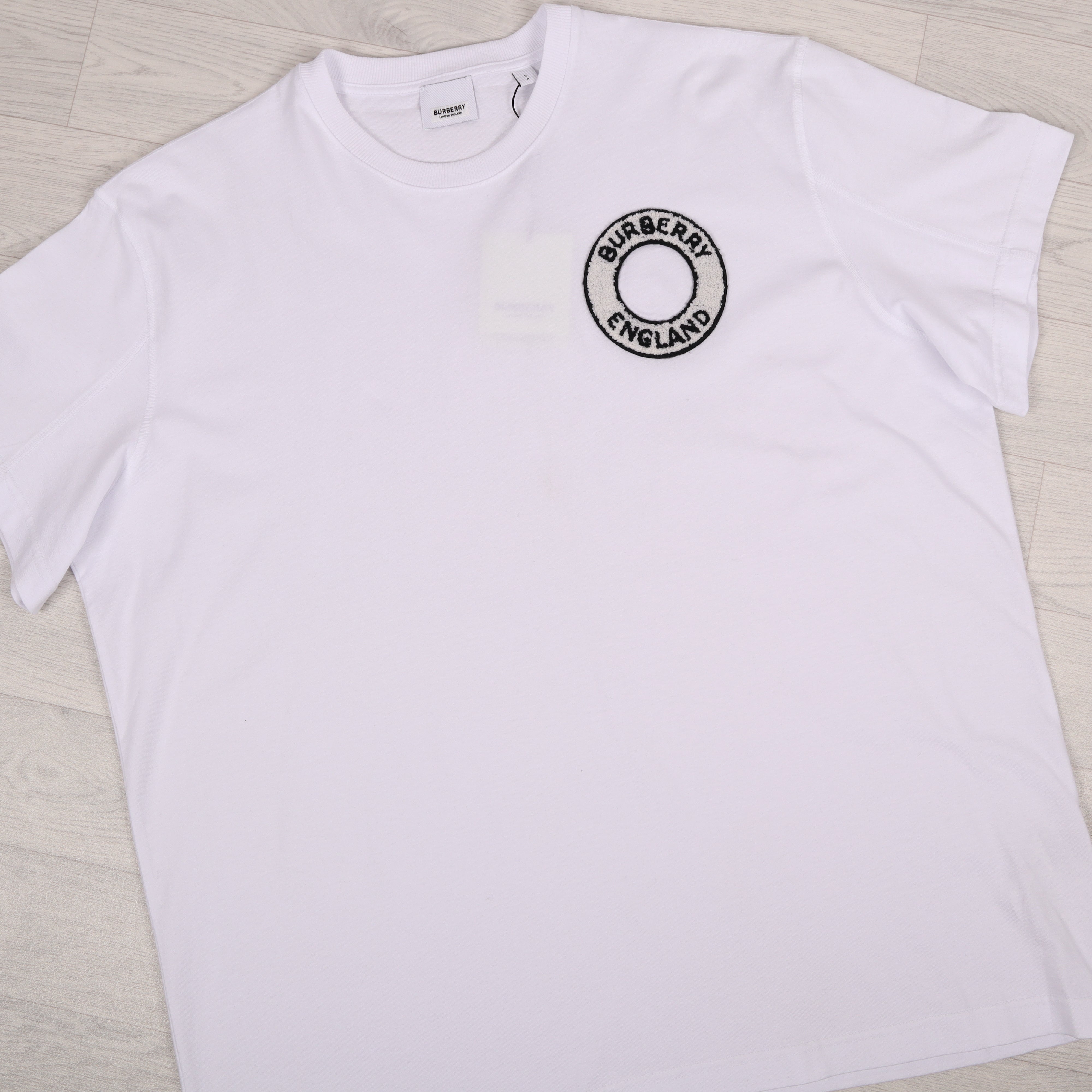 White Flocked Logo T-Shirt.