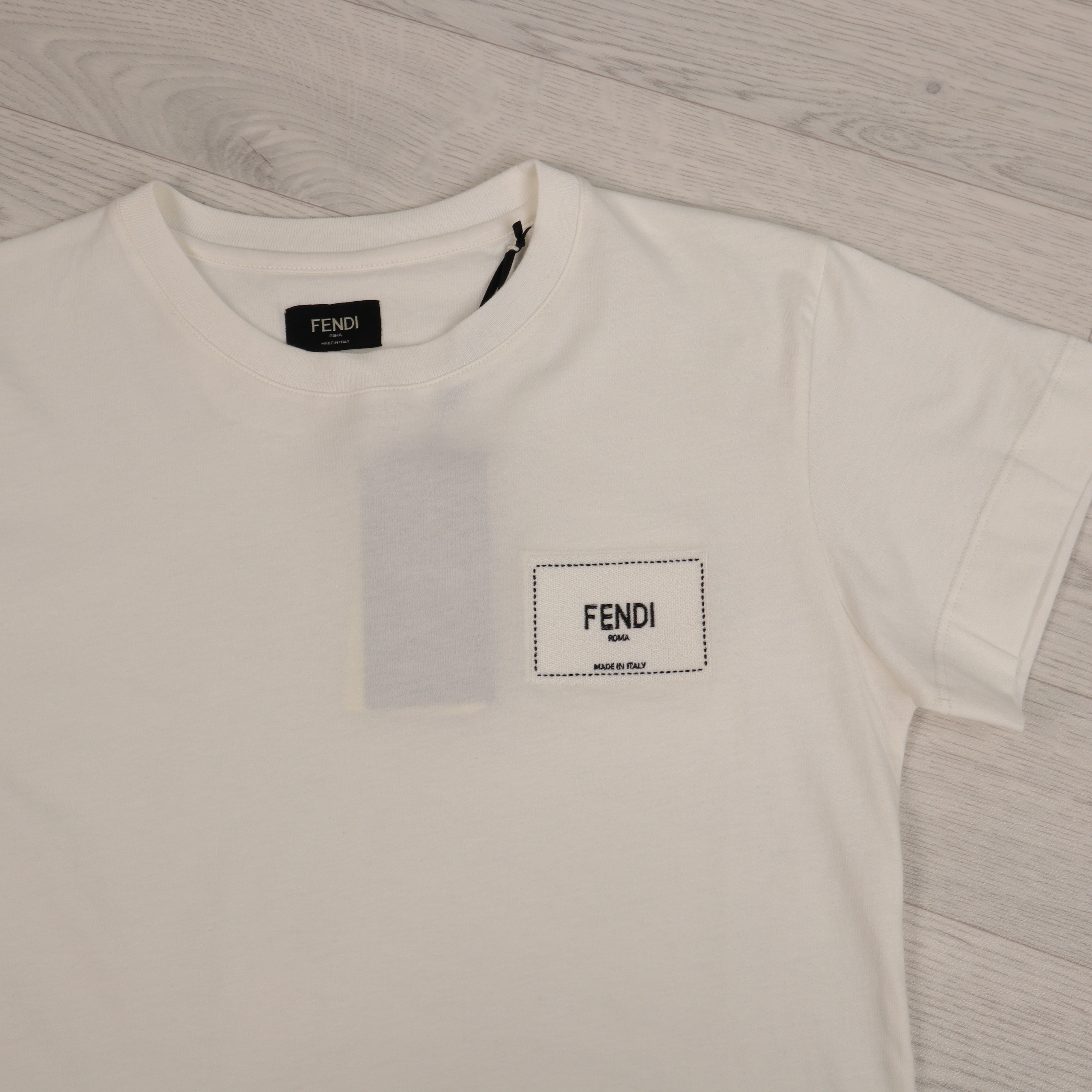 White Embroidered Jaquard Label.