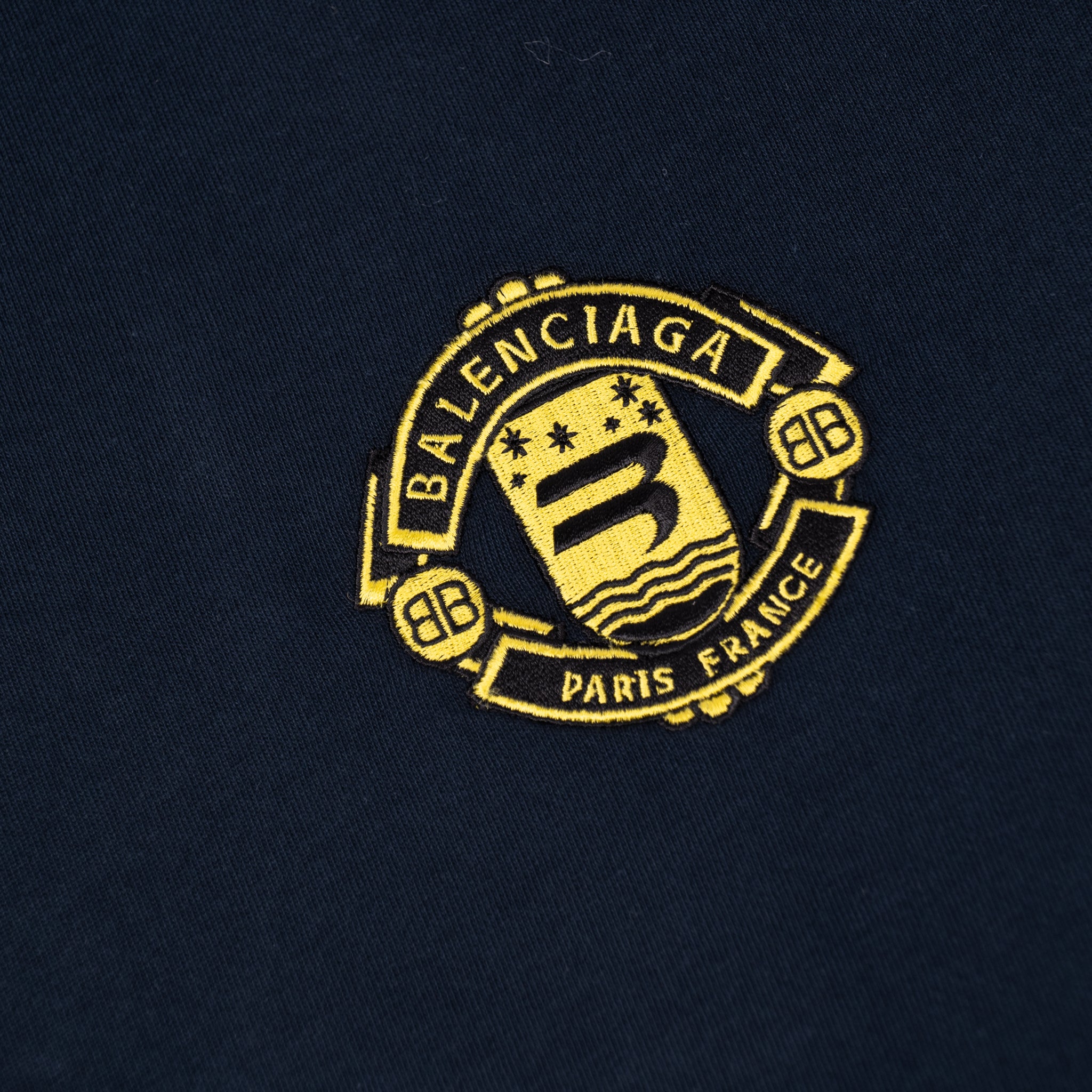 Navy Logo Cotton T-Shirt.