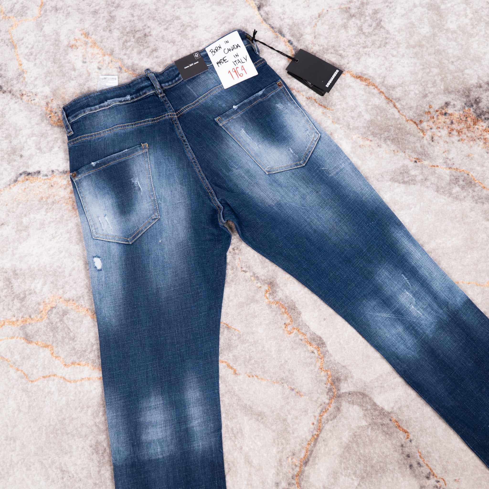 Mid-Rise Distressed Skinny Cool Guy Jeans