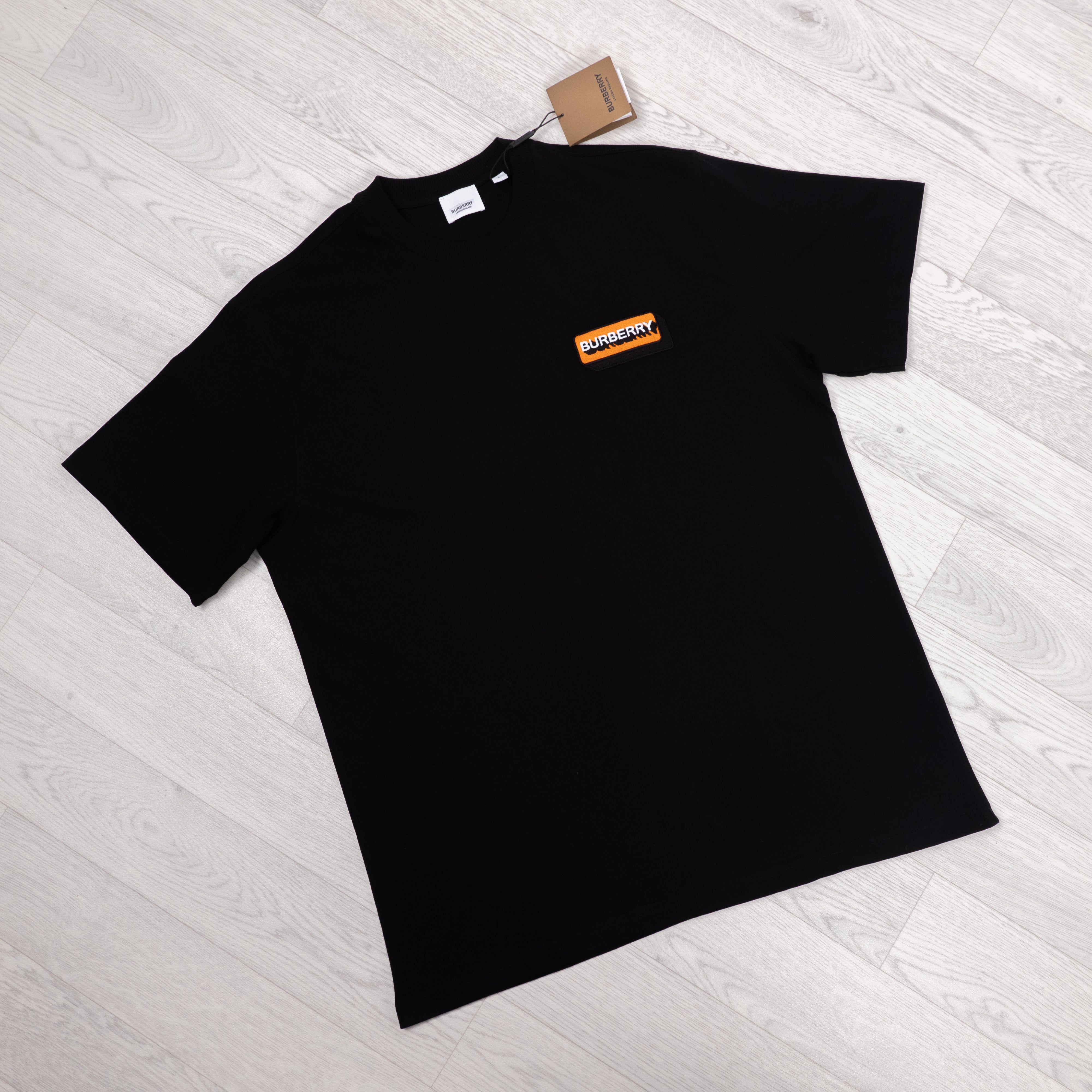 Black Oversized Applique T-Shirt.