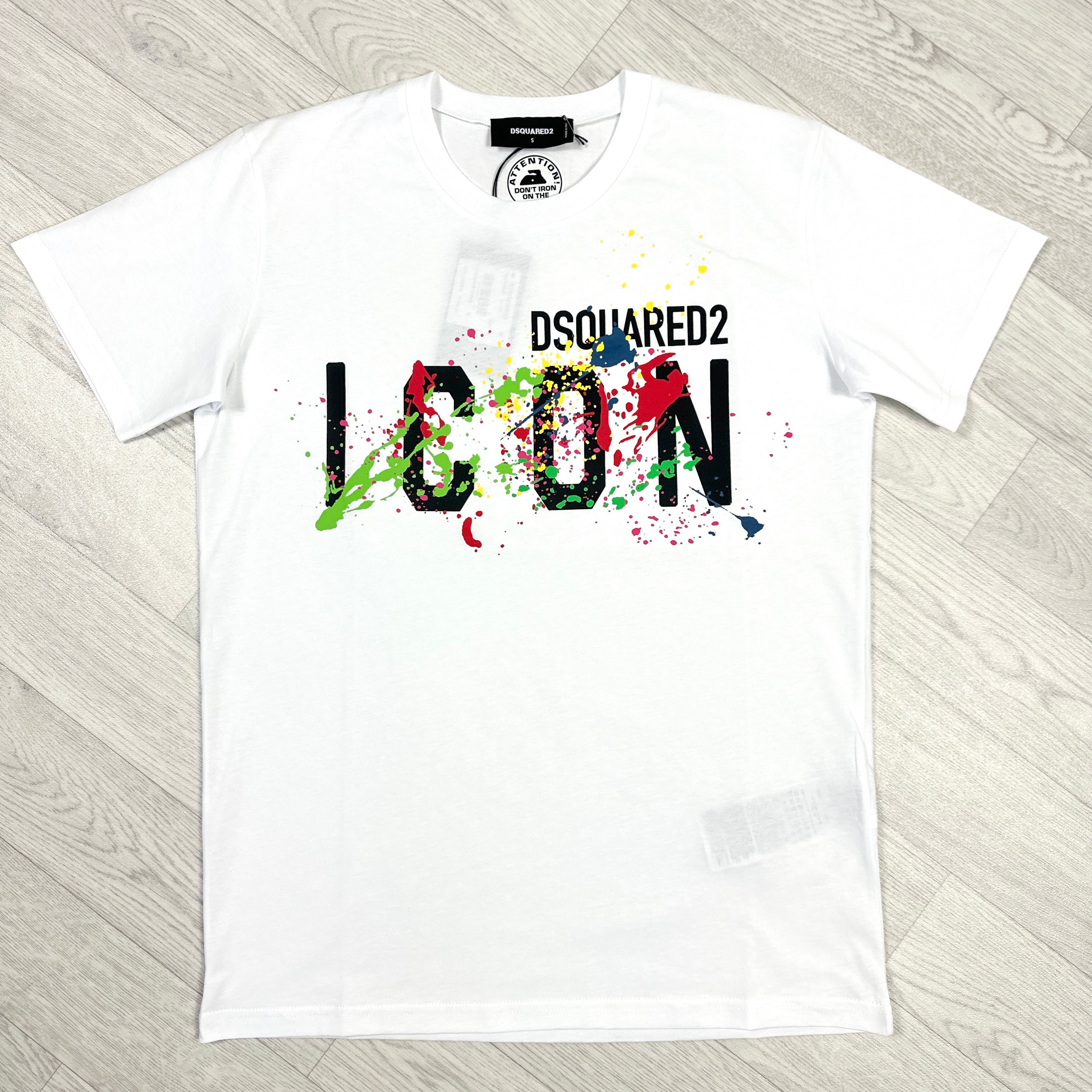 White Icon Splat T-Shirt.